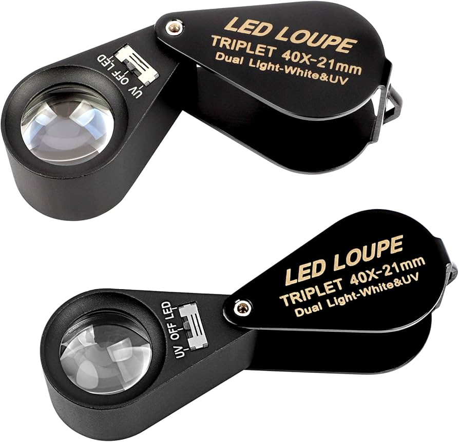 Amazon.co.jp: WOVTE拡大鏡 ルーペ40倍 携帯ルーペ ジュエリールーペ